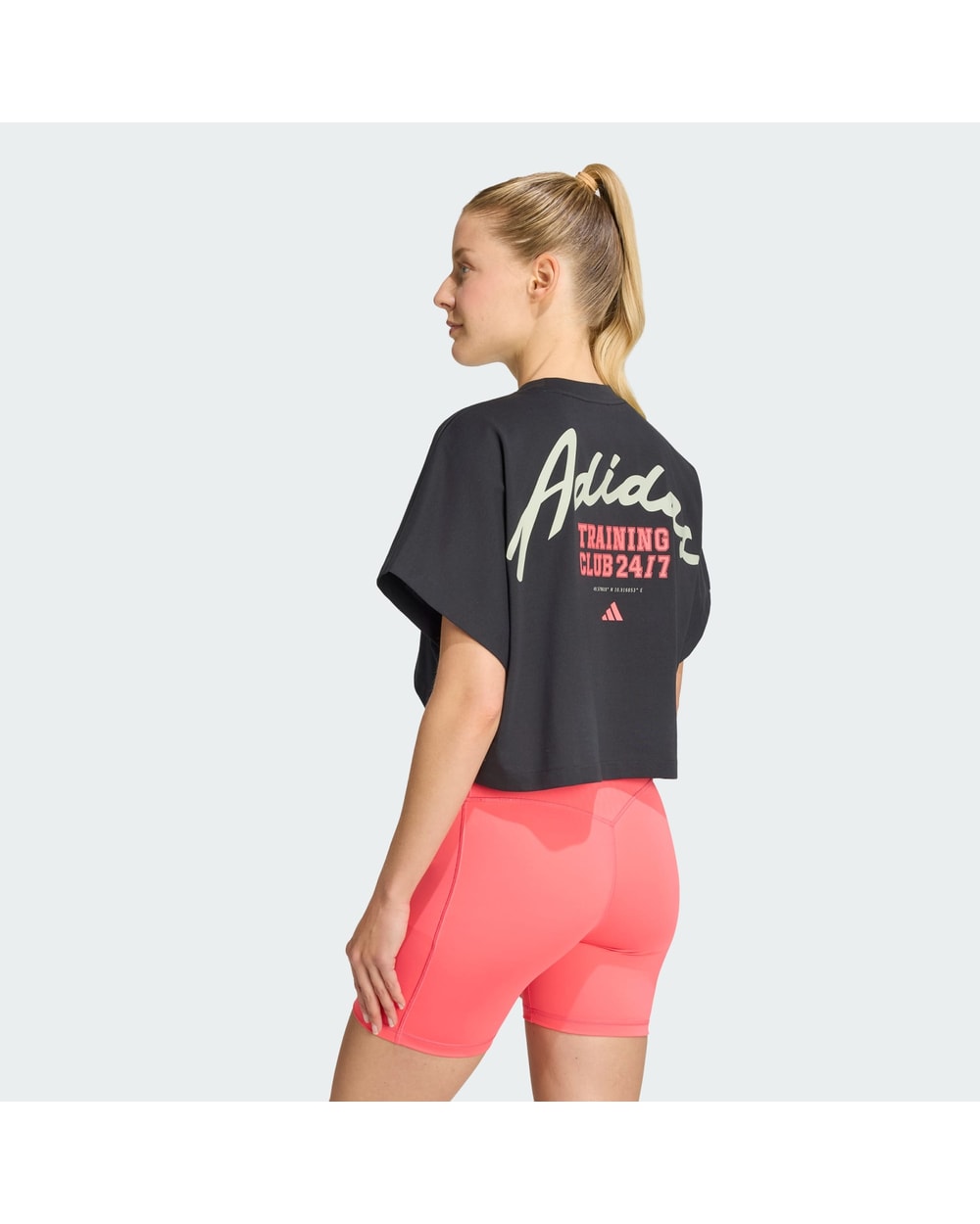 adidas PrimeLift Workout Graphics T-Shirt Black back graphic
