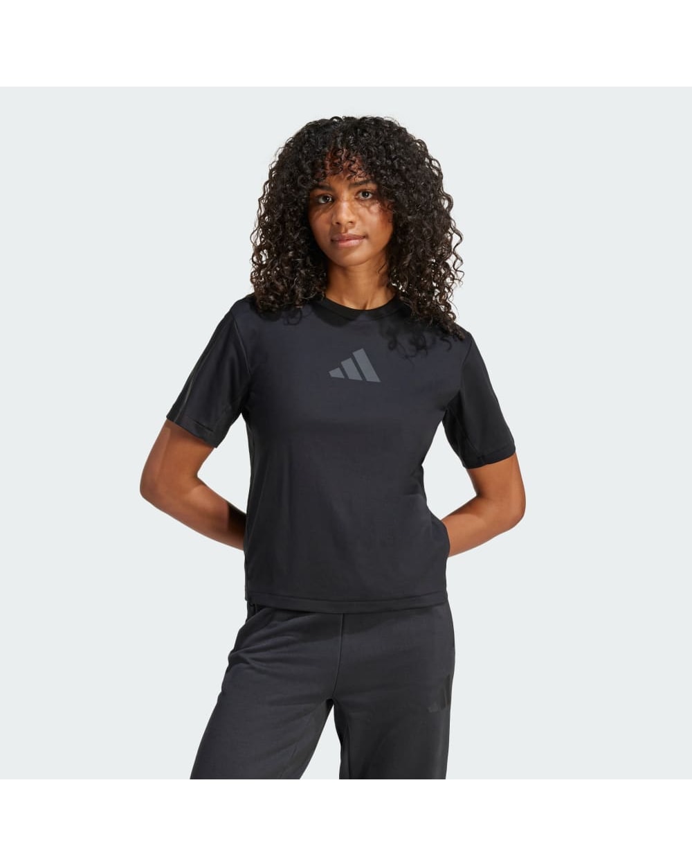 Adidas Women's Z.N.E. Tee - Black, front