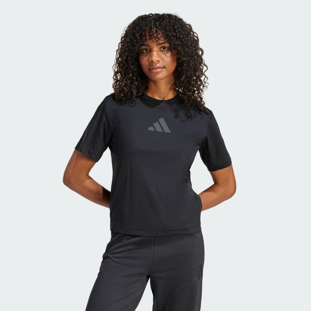 Adidas Women's Z.N.E. Tee - Black, front
