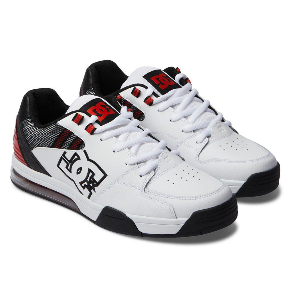 DC Men's Versatile Shoes - White/Black/Red