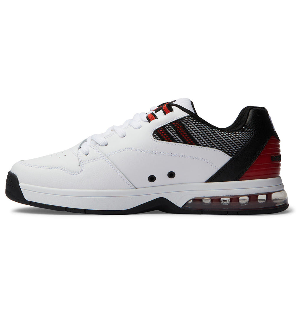 DC Men's Versatile Shoes - White/Black/Red