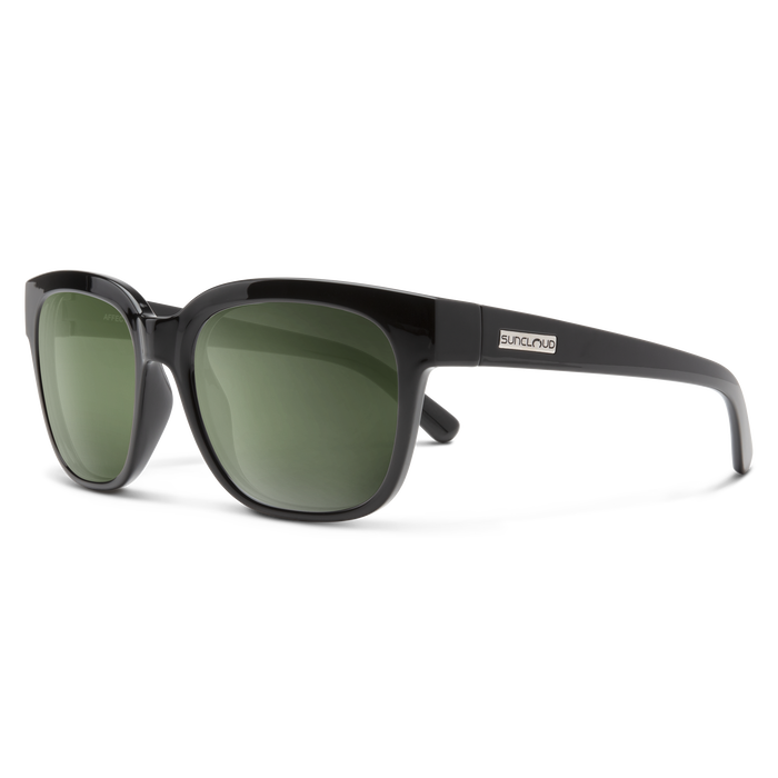 Suncloud Affect Sunglasses - Black/Polarized Gray Green Lens