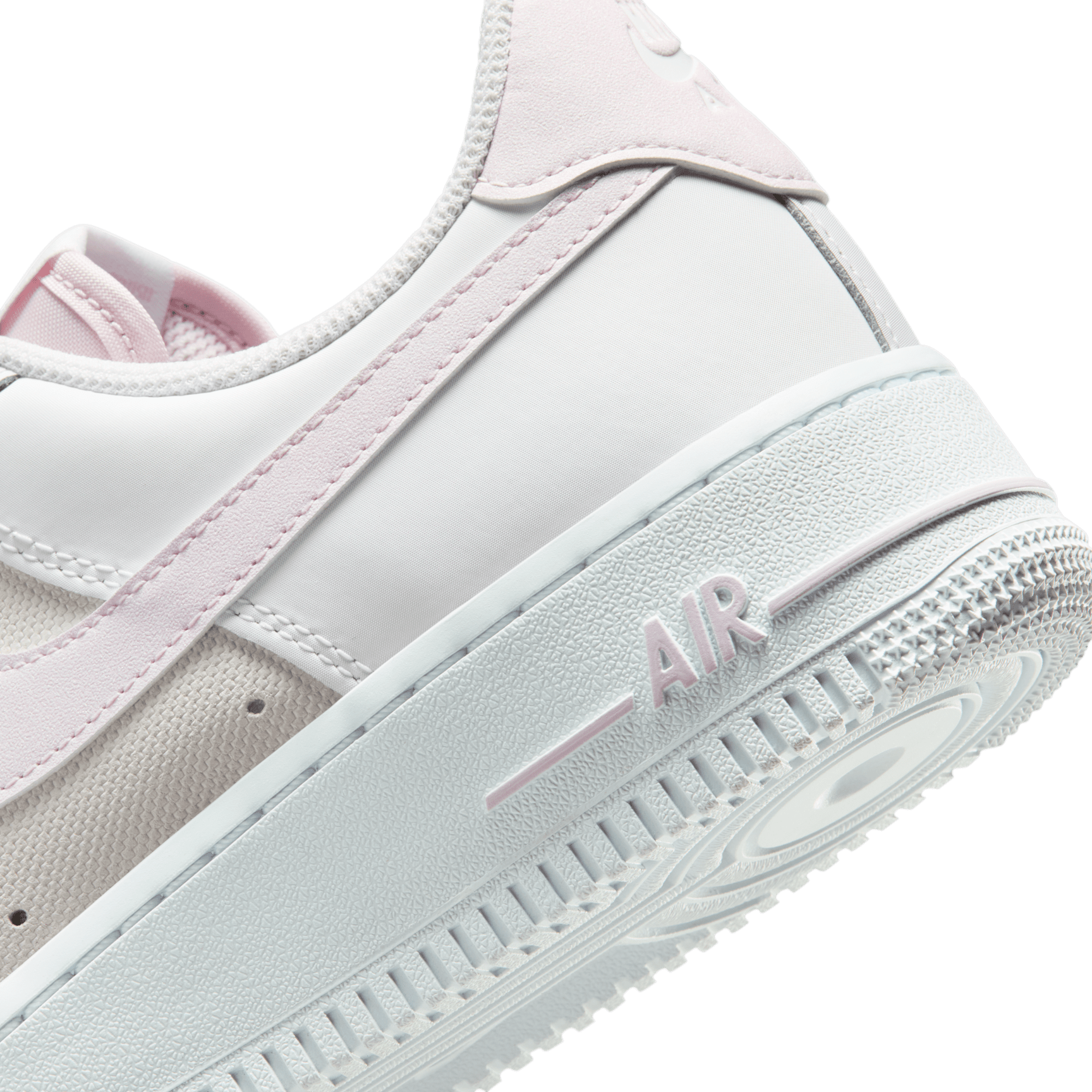 Nike Women's Air Force 1 '07 SE White/Bleached Lilac - Air unit detail