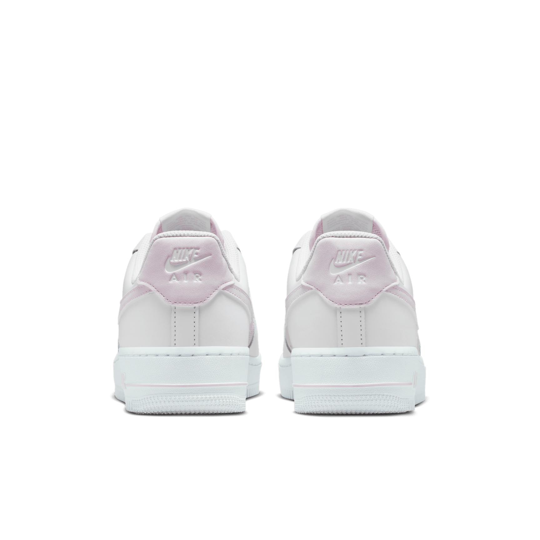 Nike Women's Air Force 1 '07 SE White/Bleached Lilac - heel pair