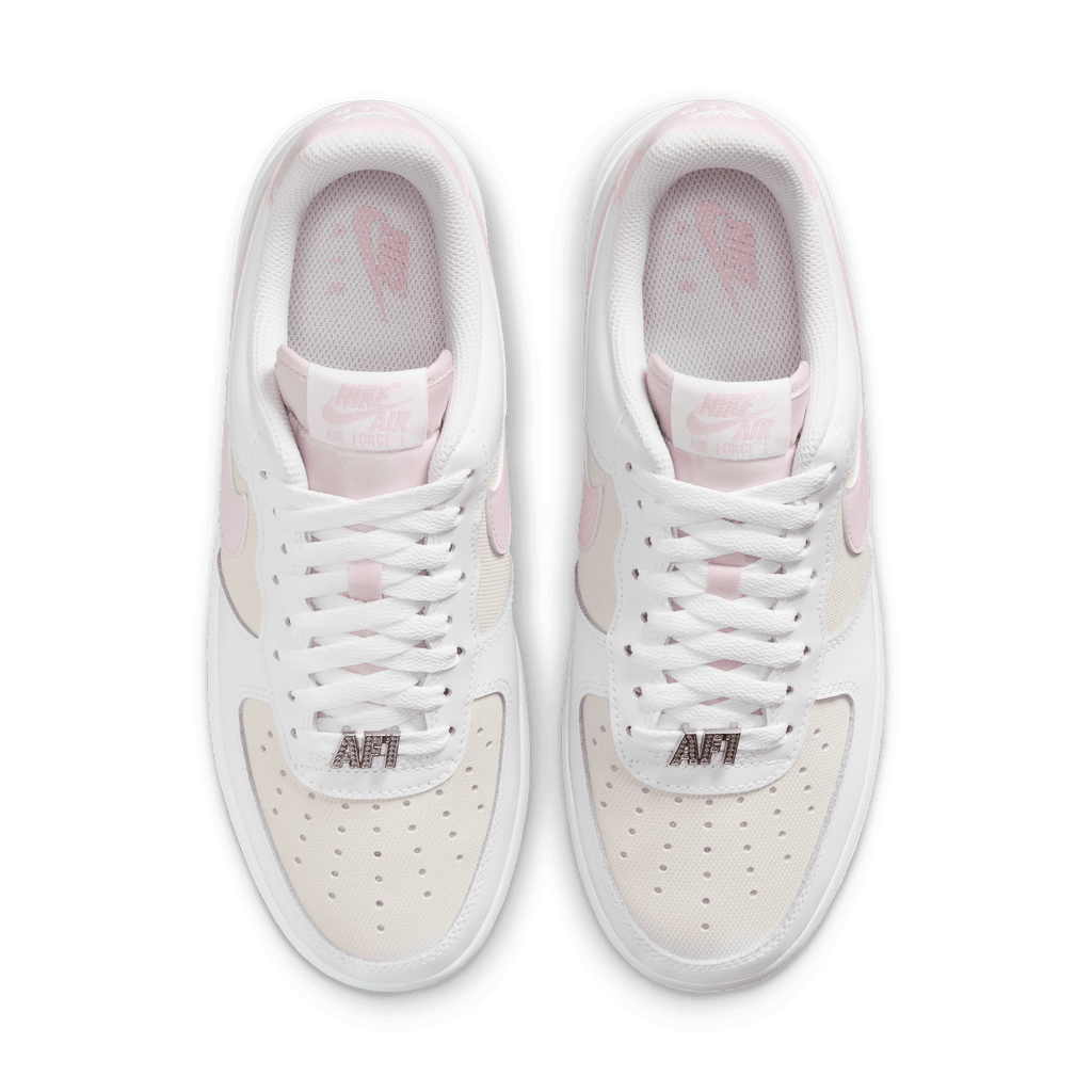 Nike Women's Air Force 1 '07 SE White/Bleached Lilac - top down pair