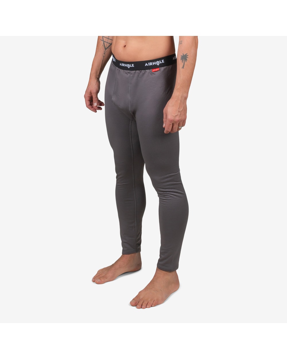 Airhole Waffleknit Thermal Bottom - Charcoal, front three-quarter