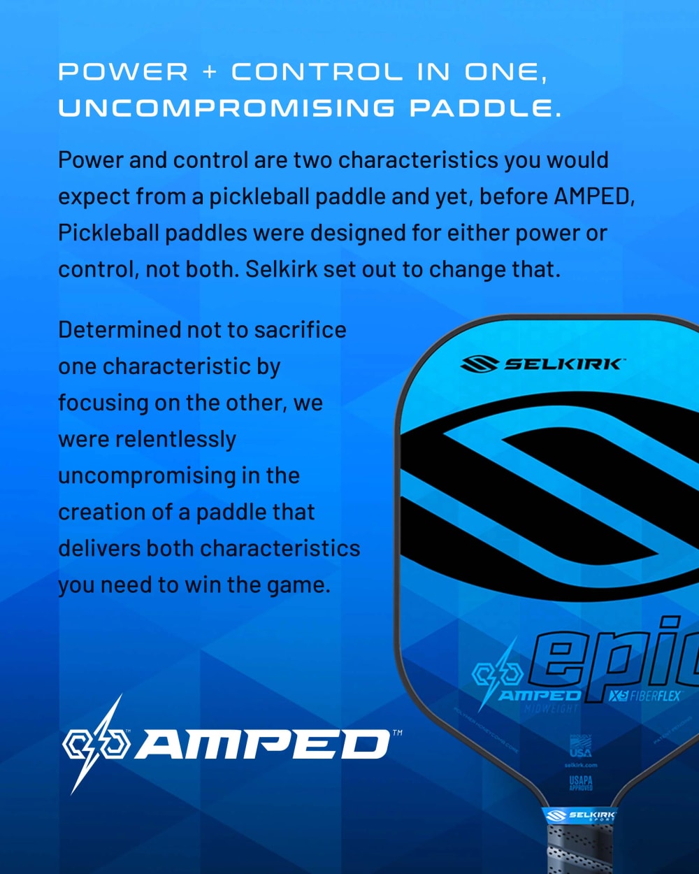 AMPED Epic Pickleball Paddle