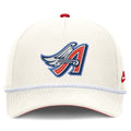 Los Angeles Angels Nike Cream Cooperstown Rise Adjustable Hat - front