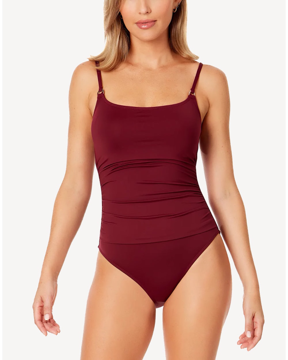 Anne Cole Women's Live In Colour Shirred Lingerie Maillot One Piece