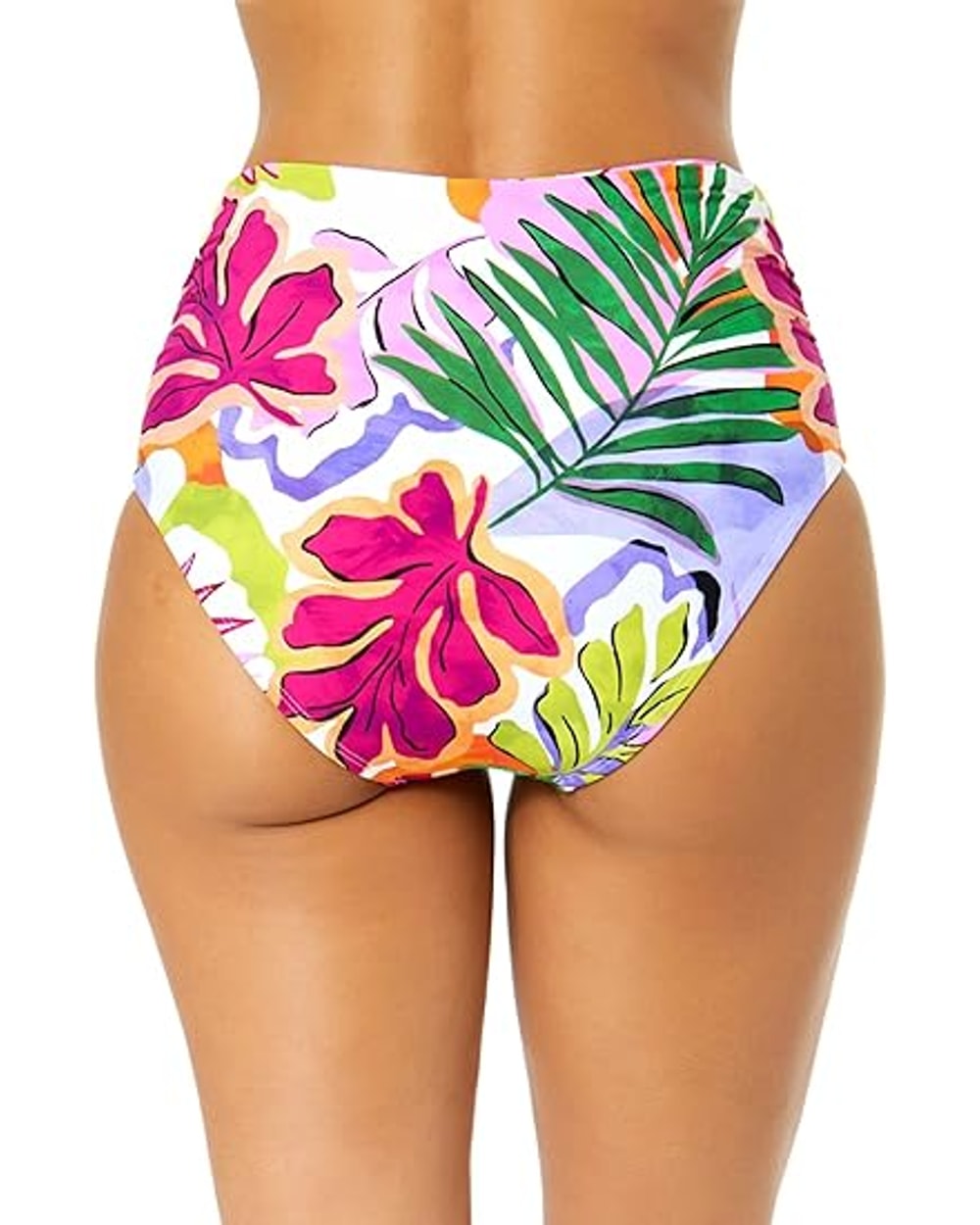 Anne Cole Women's Live In Colour Convertible High Waist Shirred Swim Bottom
