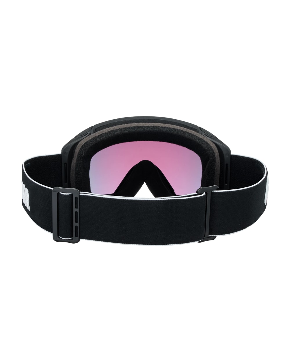Anon M4S Goggles (Cylindrical) + Bonus Lens + MFI Face Mask - Black/Sunny Red, strap and lens back view