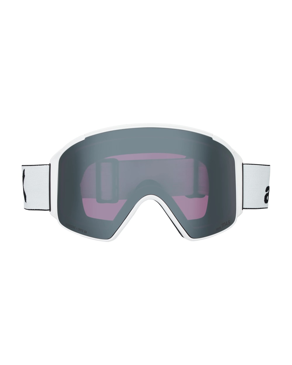 Anon M4S Goggles (Cylindrical) + Bonus Lens + MFI Face Mask - White/Sunny Onyx, front view