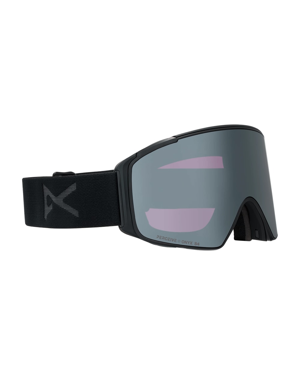Anon M4S Goggles (Cylindrical) + Bonus Lens + MFI Face Mask - Smoke/Sunny Onyx, left angled view