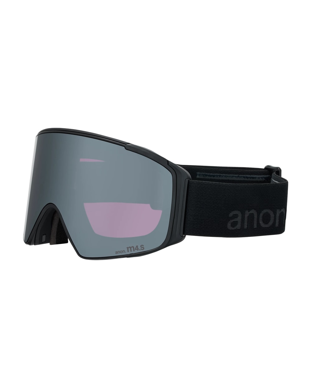 Anon M4S Goggles (Cylindrical) + Bonus Lens + MFI Face Mask - Smoke/Sunny Onyx, right angled view