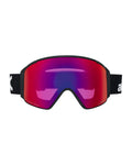 Anon M4S Goggles (Cylindrical) + Bonus Lens + MFI Face Mask - Black/Sunny Red, front view