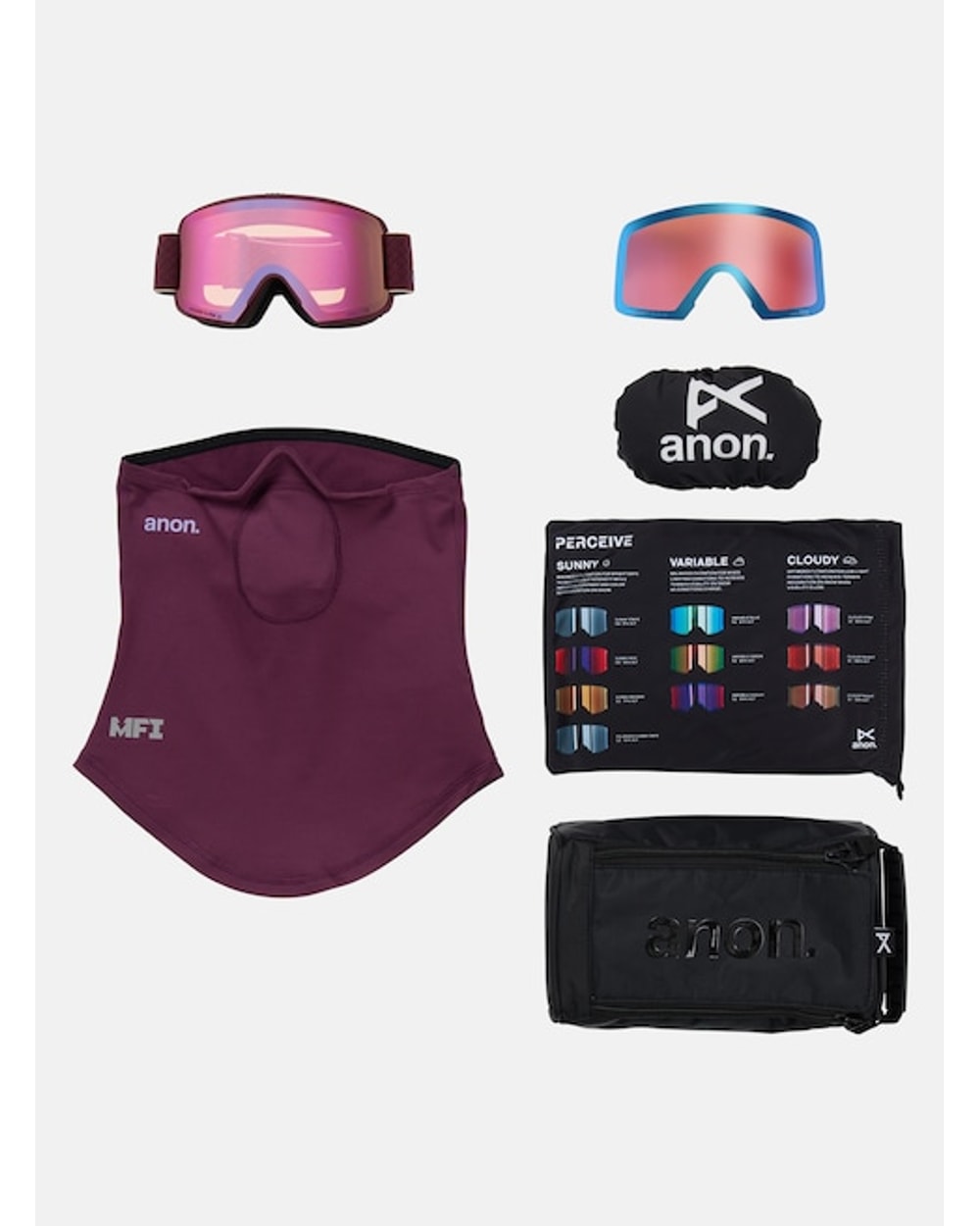Anon M6 Goggles + Bonus Lens + MFI Face Mask