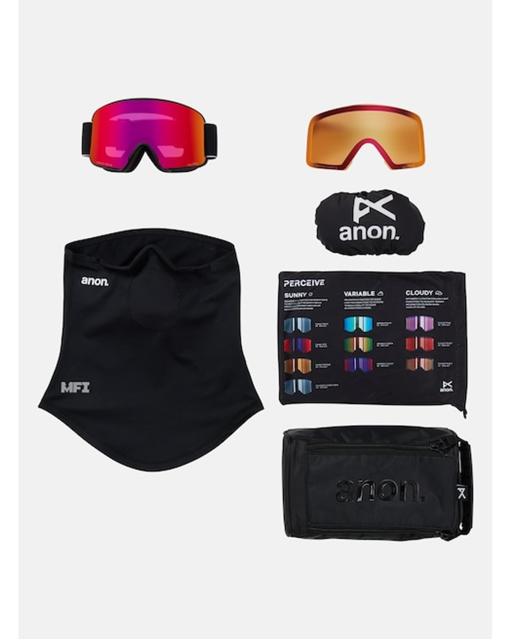 Anon M6 Goggles + Bonus Lens + MFI Face Mask