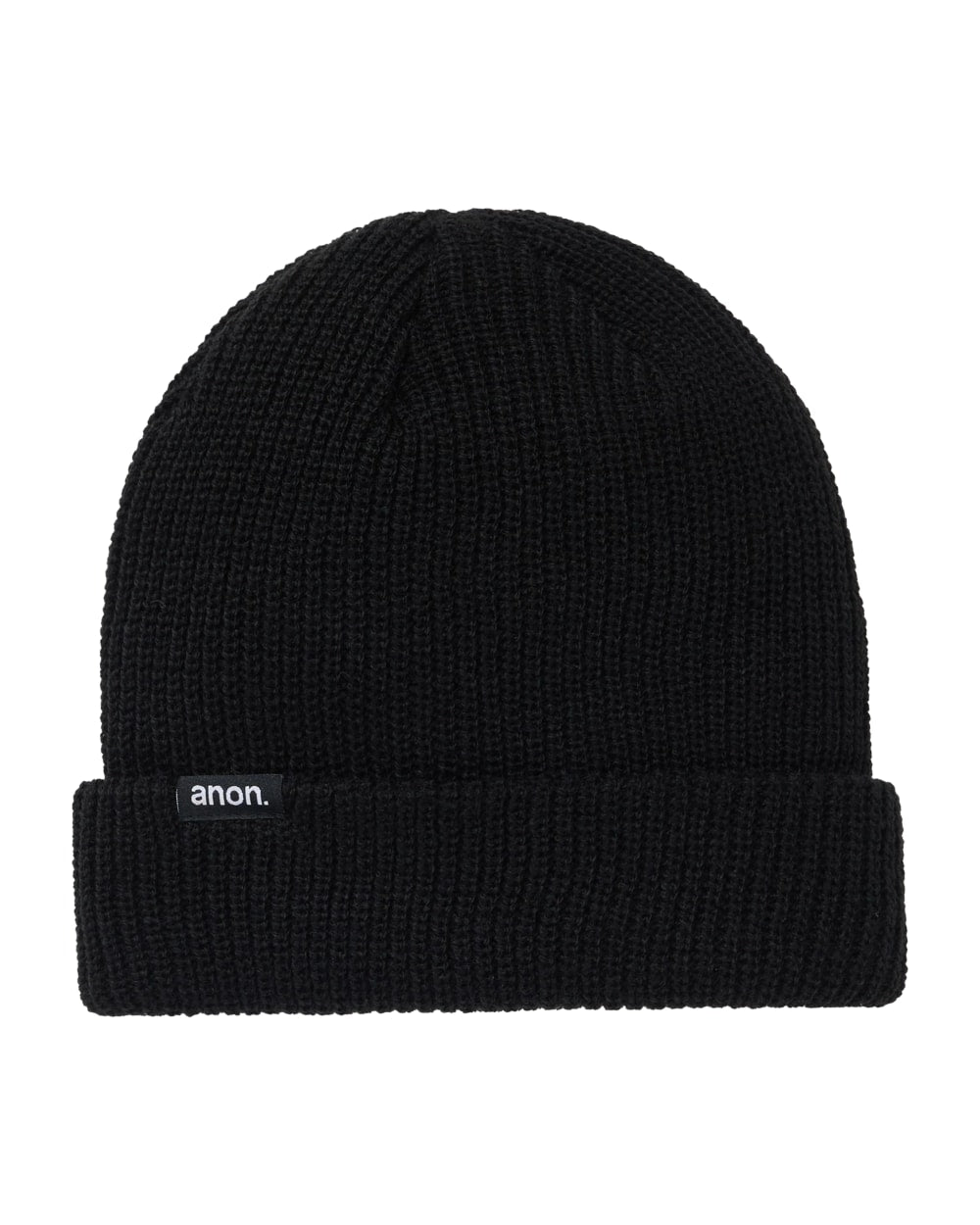 Anon Unisex Cuff Beanie - True Black, front view