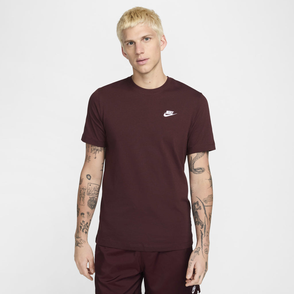 Nike Men's Sportswear Club T-Shirt (2026) - Burgundy Crush, back