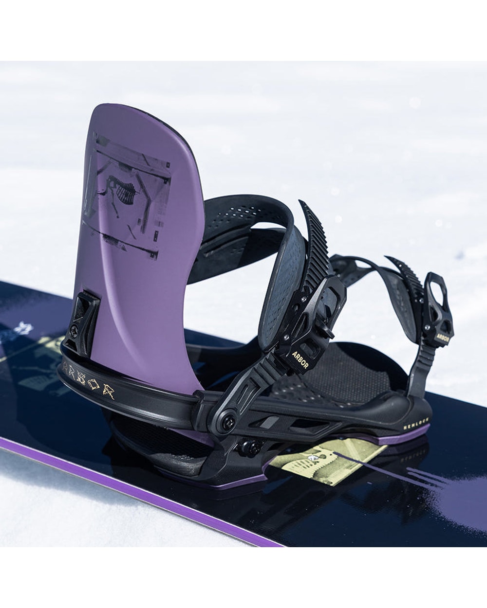 Arbor Hemlock Snowboard Binding - 2027 - EGGPLANT / BLACK, view 6