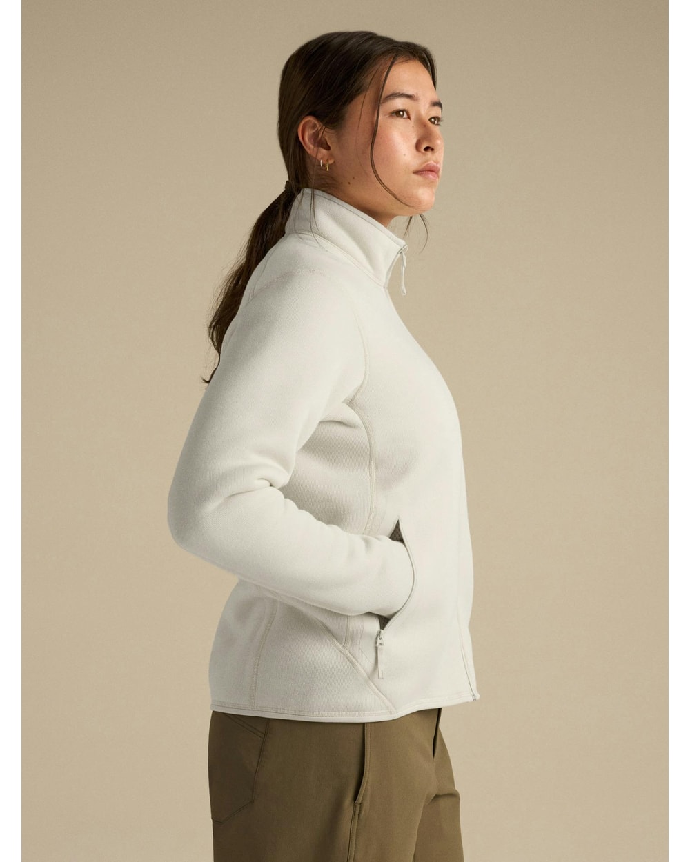 Arc'teryx Women's Covert Cardigan - Arc Silk Heather Salt - side
