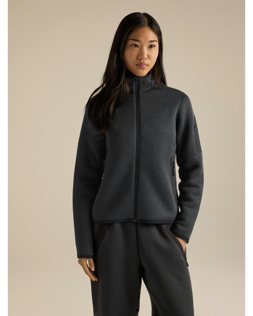 Arc'teryx Women's Covert Cardigan - Black Heather - front