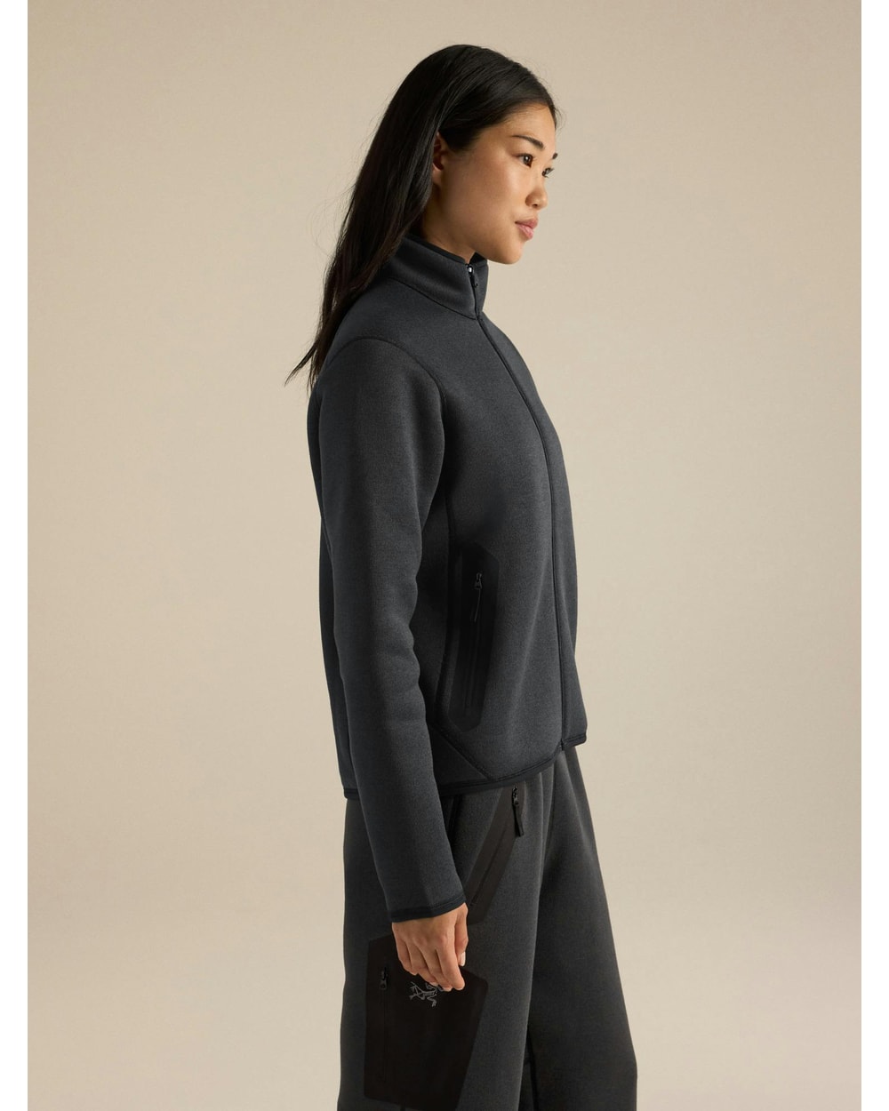 Arc'teryx Women's Covert Cardigan - Black Heather - side