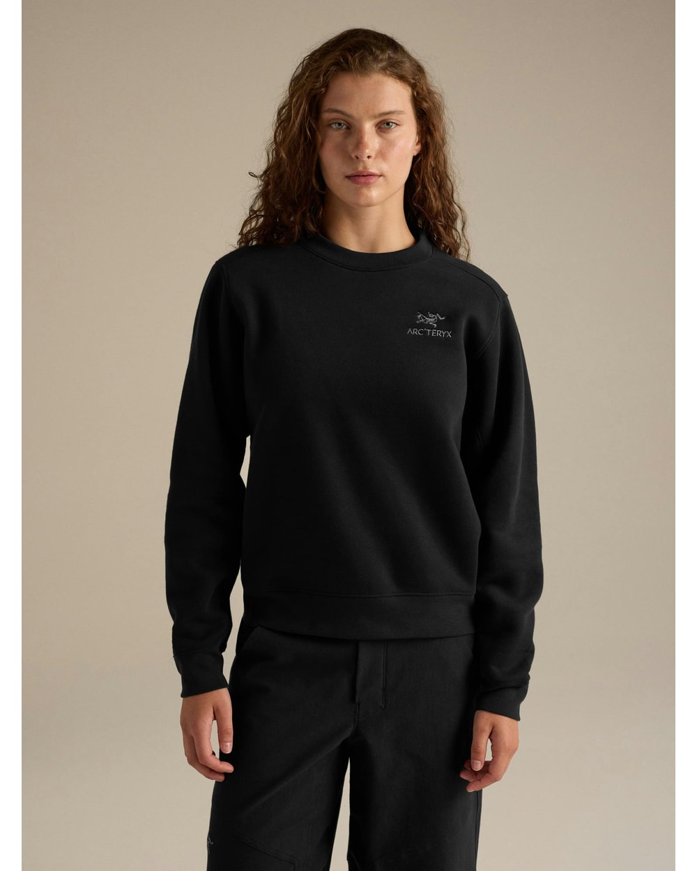 Arc'teryx Women's Emblem Fleece Crew - Black - front