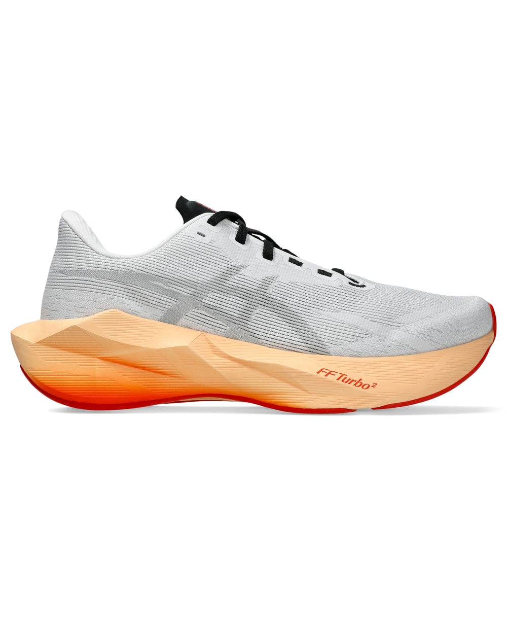 Asics Men's Novablast 6 Running Shoes WHITE/ORANGE GLOW - lateral view