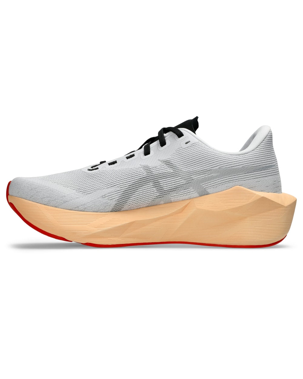 Asics Men's Novablast 6 Running Shoes WHITE/ORANGE GLOW - medial view