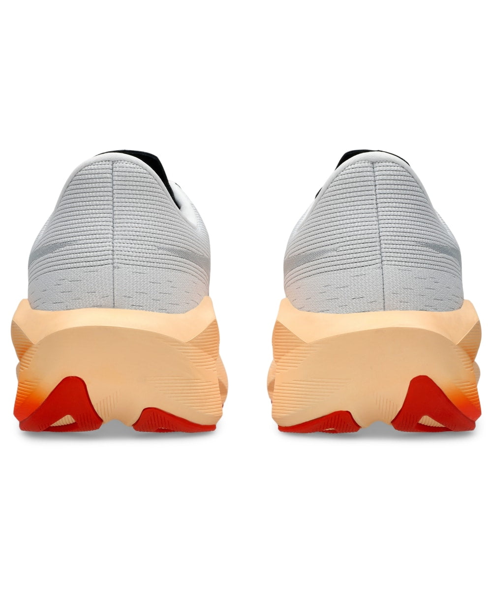 Asics Men's Novablast 6 Running Shoes WHITE/ORANGE GLOW - heel view
