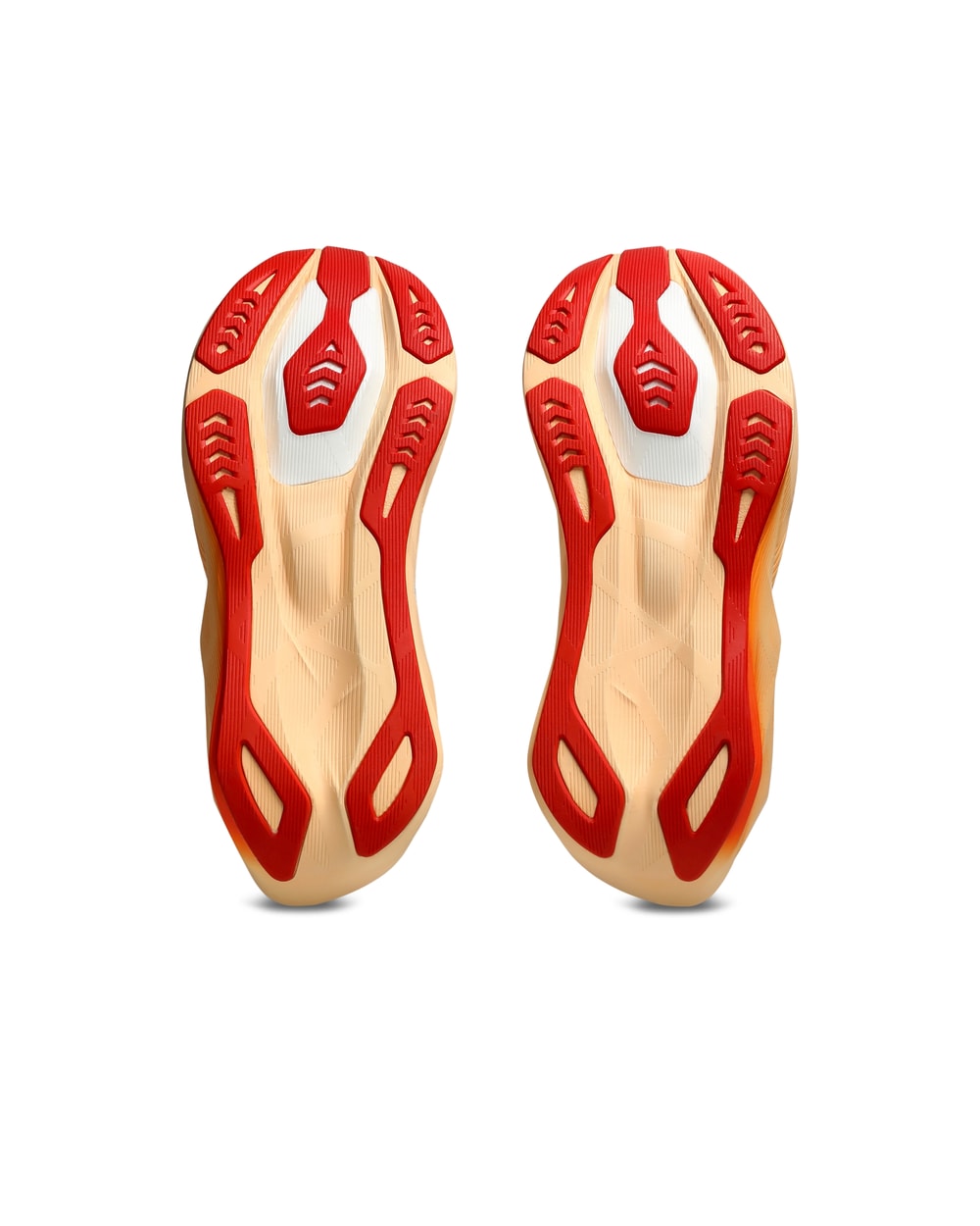 Asics Men's Novablast 6 Running Shoes WHITE/ORANGE GLOW - outsole view