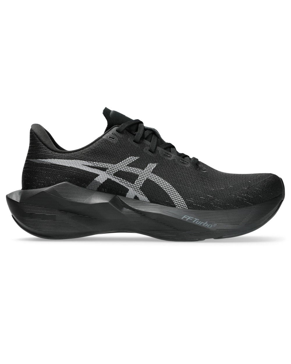 Asics Men's Novablast 6 Running Shoes - Wide - Black/Black, side view