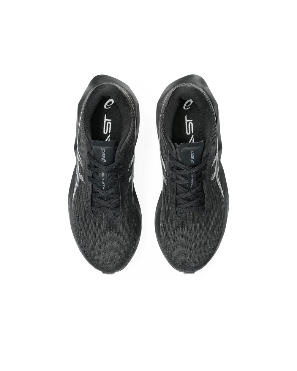 Asics Men's Novablast 6 Running Shoes - Wide - Black/Black, top view