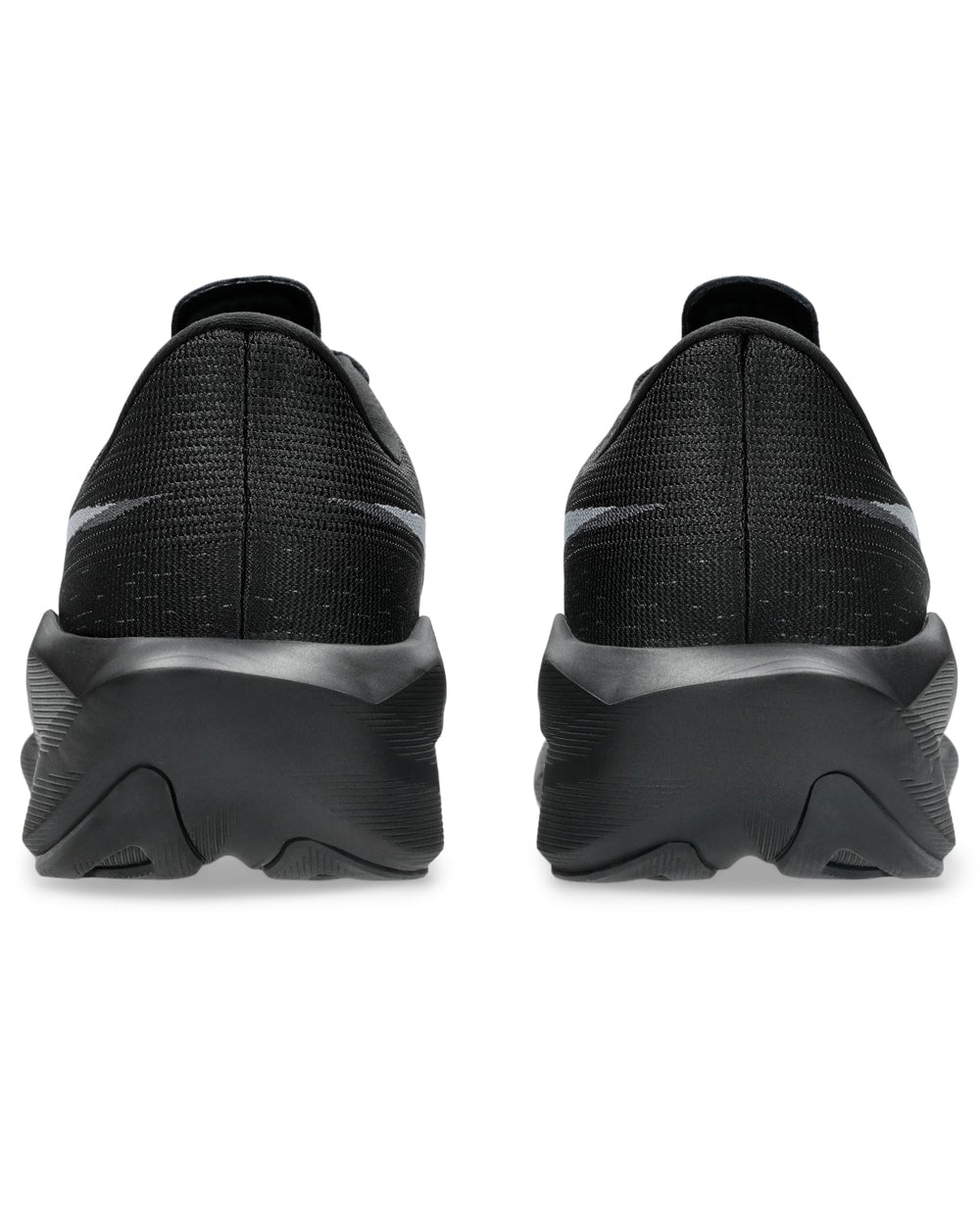 Asics Men's Novablast 6 Running Shoes - Wide - Black/Black, back view