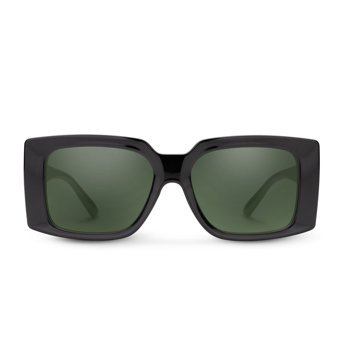 Suncloud Astoria Sunglasses - Black/Polarized Gray Green