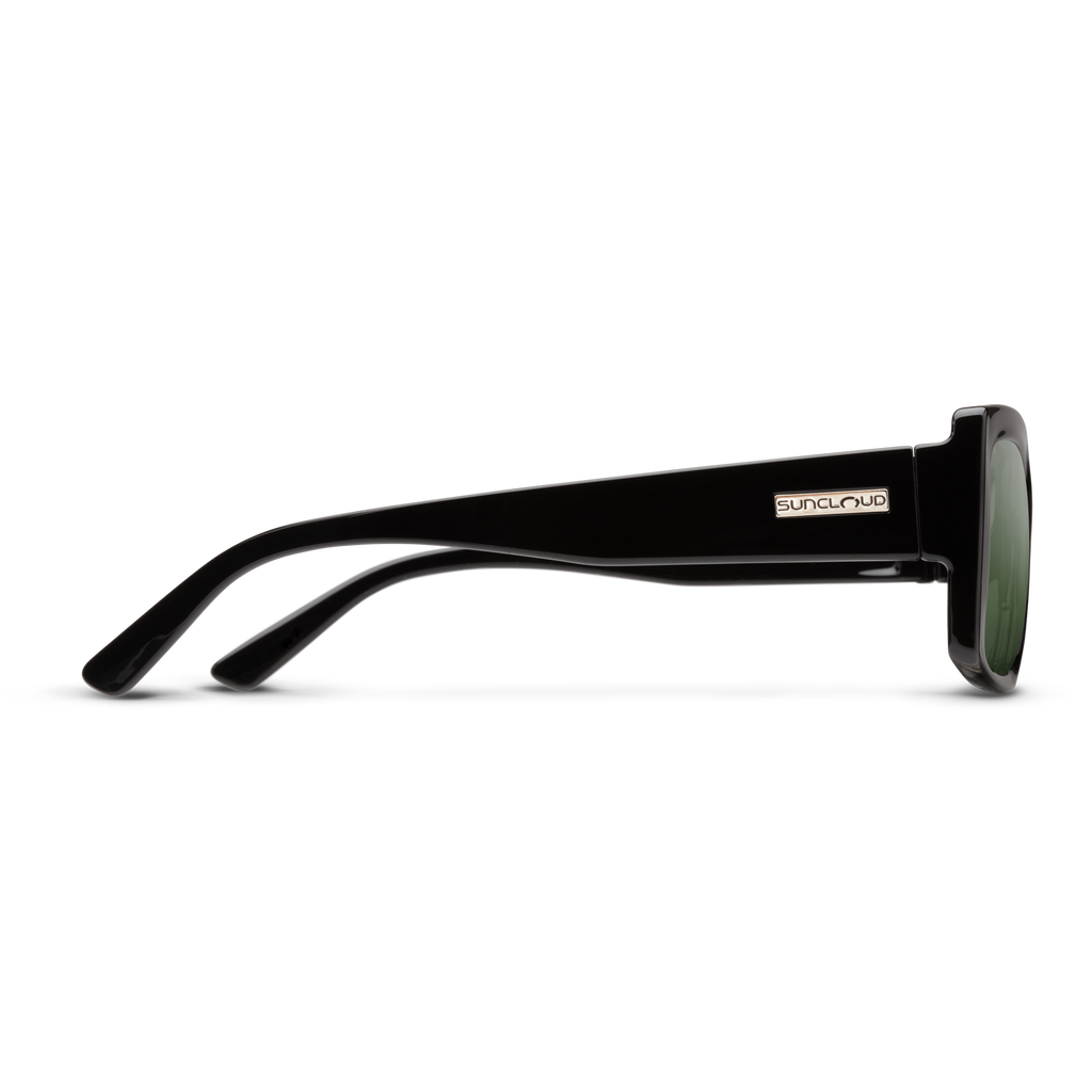Suncloud Astoria Sunglasses - Black/Polarized Gray Green