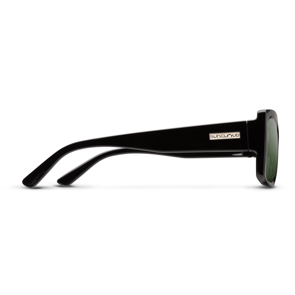 Suncloud Astoria Sunglasses - Black/Polarized Gray Green
