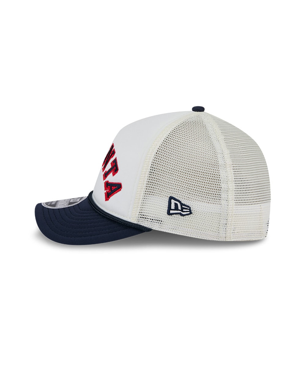 Atlanta Braves Chrome Arch 9FORTY M-Crown A-Frame Trucker Hat
