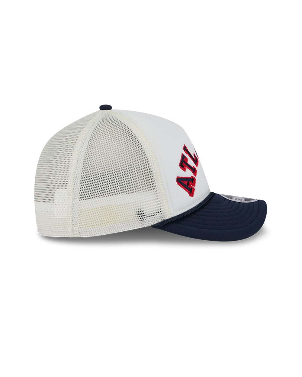 Atlanta Braves Chrome Arch 9FORTY M-Crown A-Frame Trucker Hat