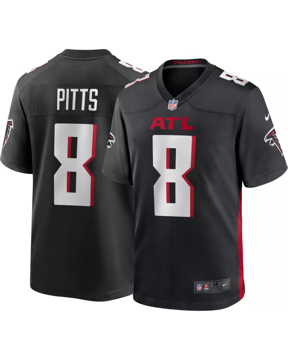 Atlanta Falcons Kyle Pitts Game Jersey- Black