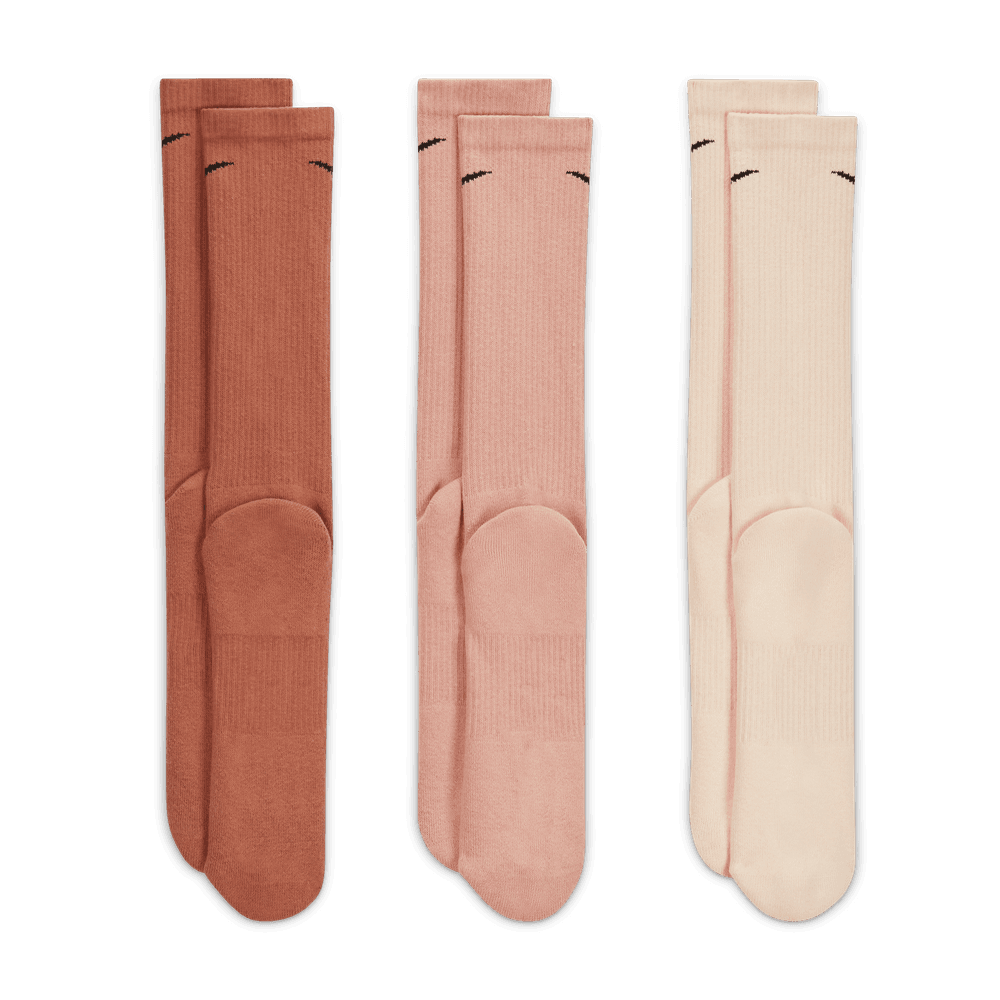 Nike Everyday Plus Crew Socks 3 Pack - Multi flat lay