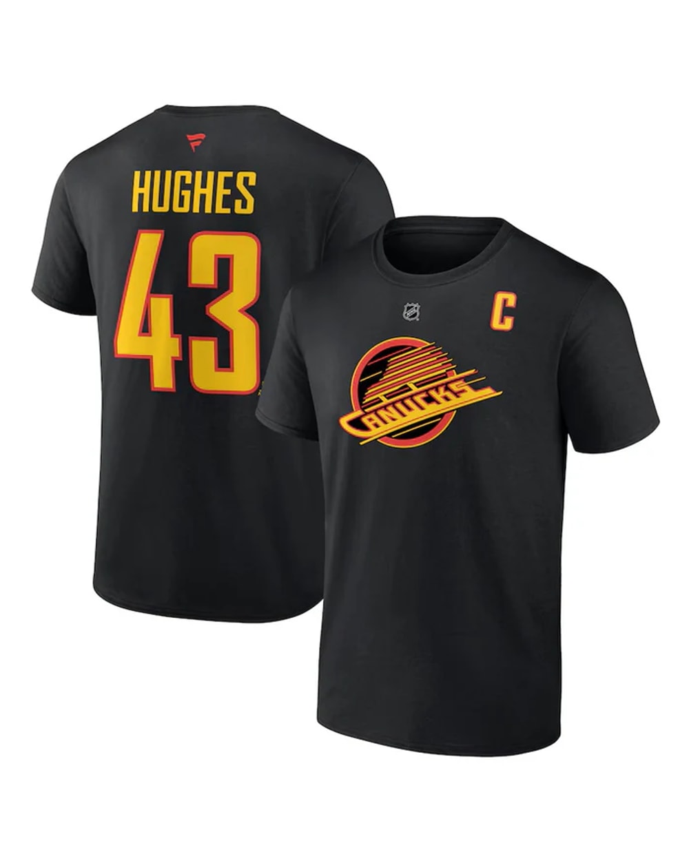 Fanatics Vancouver Canucks Authentic Stack Men's Tee - Hughes