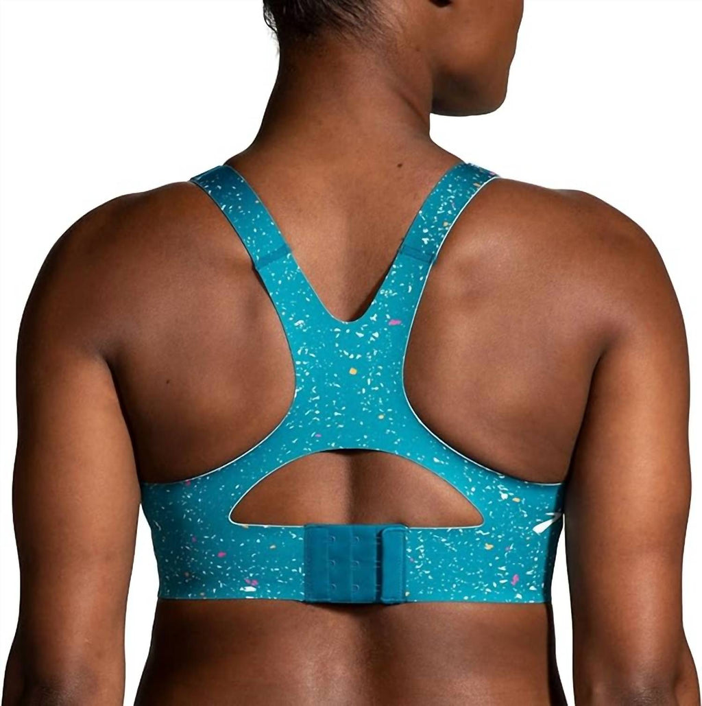 Brooks Dare Racerback Run Bra - Lagoon Speckle - back