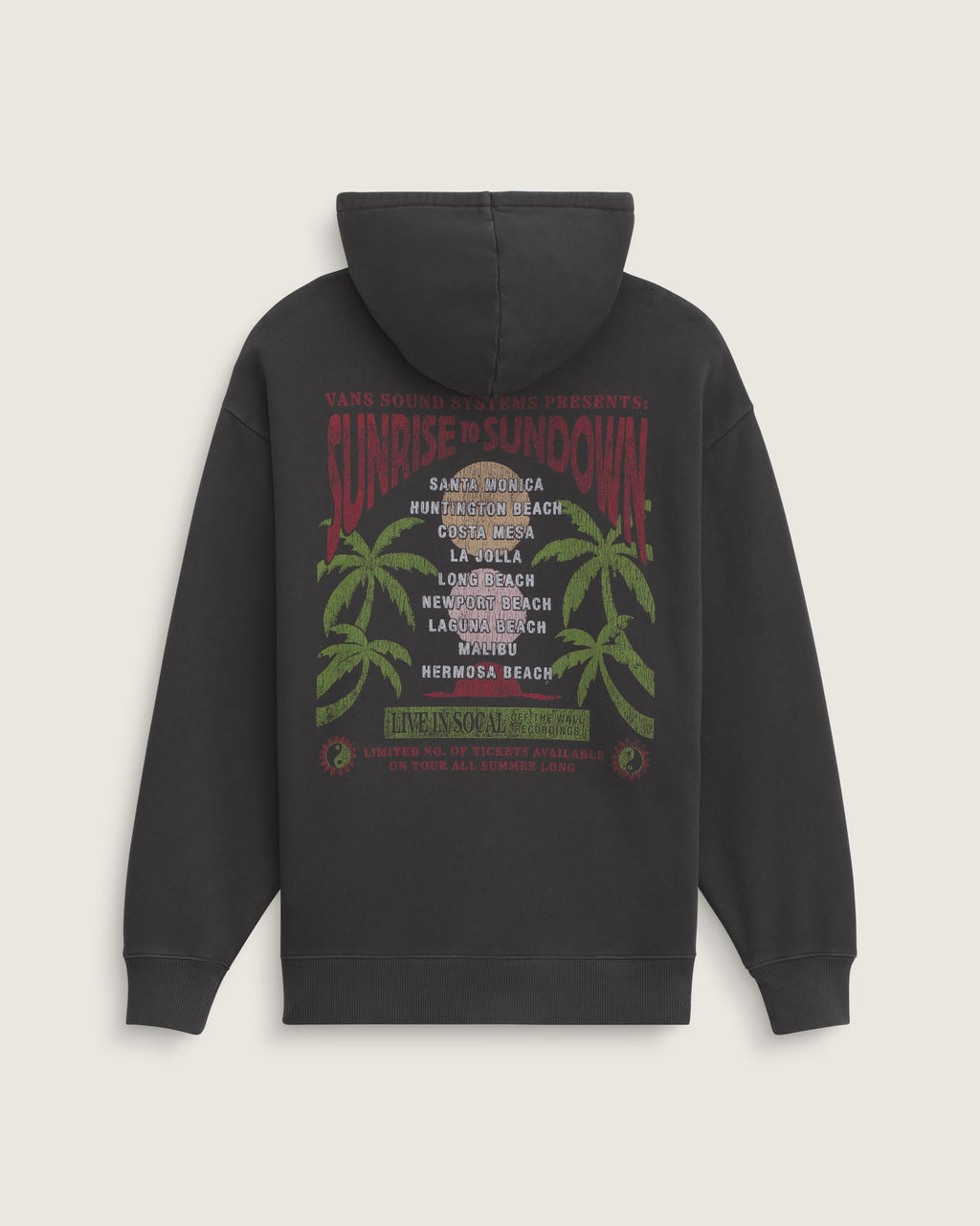 Vans Women's Summer Sets Pullover Hoodie - Faded Black back