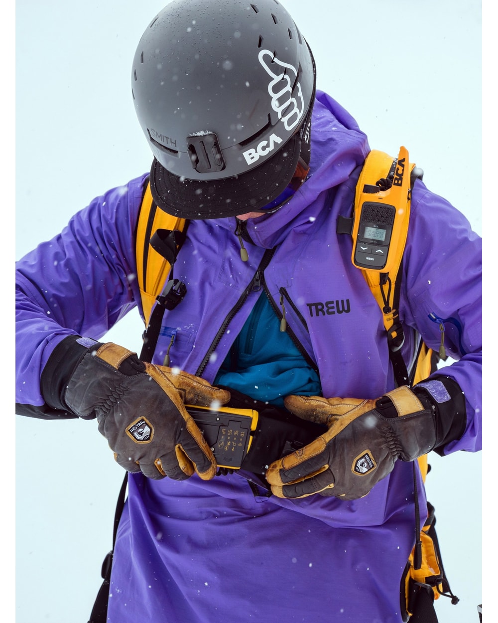 Backcountry Access Tracker 4 Avalanche Rescue Package - harness in use