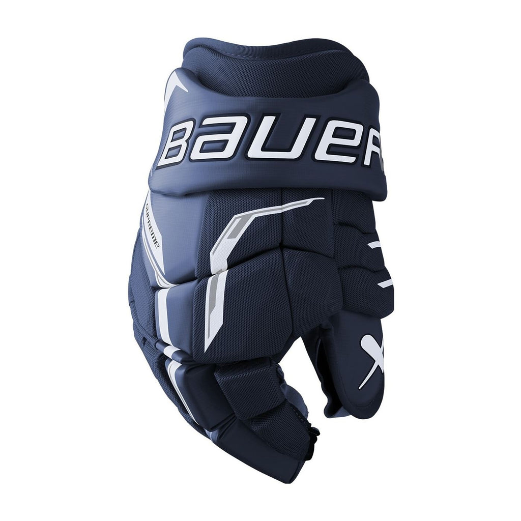 Bauer Intermediate Supreme F40 Hockey Glove - Navy - cuff