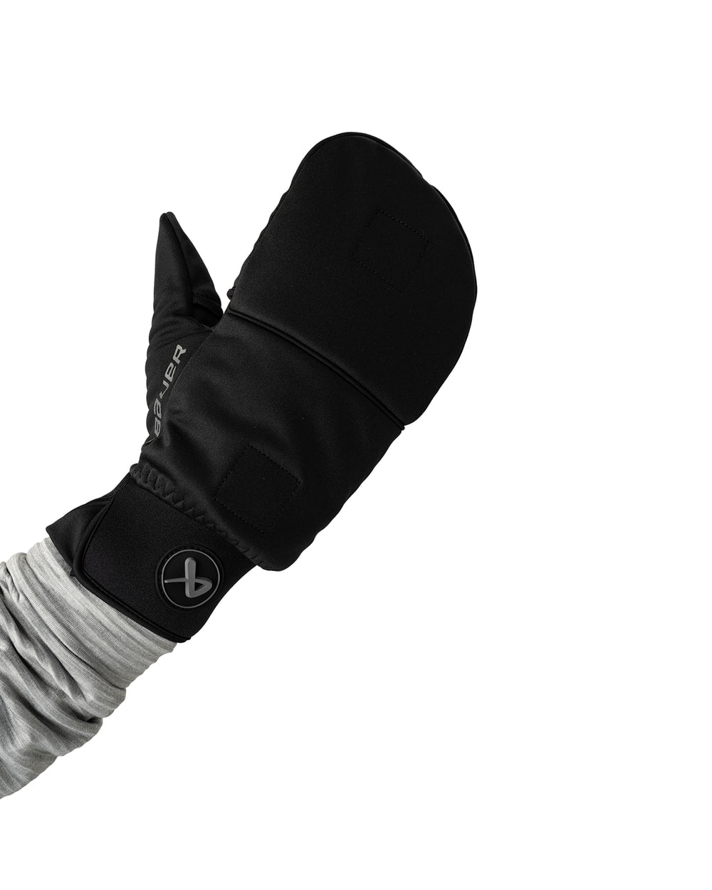 Bauer Hybrid Flip Mitten - on model