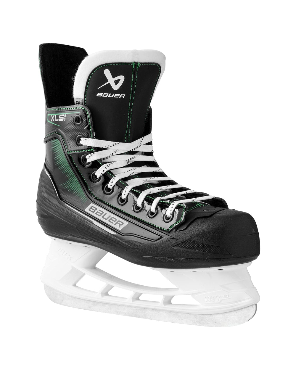Bauer Intermediate X-LS 2.0 Hockey Skates - Black, front three-quarter view