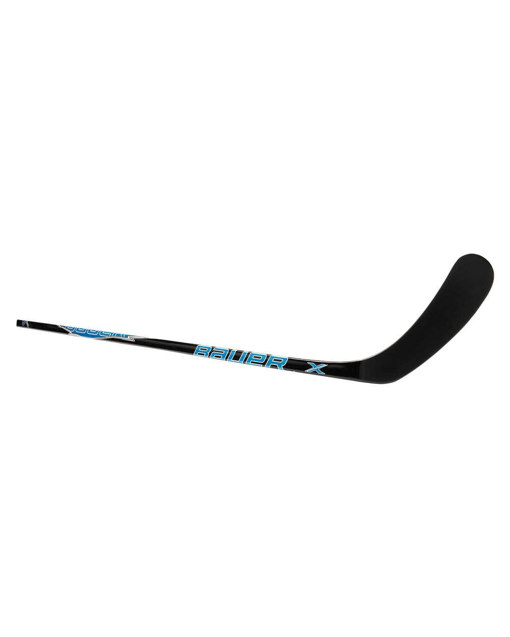 Bauer Intermediate X Series Grip Hockey Stick - 2025 - Black/Blue, blade front angle view